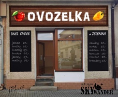 Průčelí farmářské prodejny od JPL